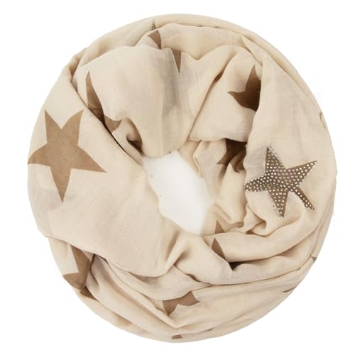 Gloop Loop schal leichterLangschal mit Sterne Muster Schlauchschal Tuch Viele Farben S201703 von Gloop