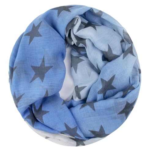 Gloop Loop schal leichterLangschal mit Sterne Muster Schlauchschal Tuch Viele Farben S201703 von Gloop