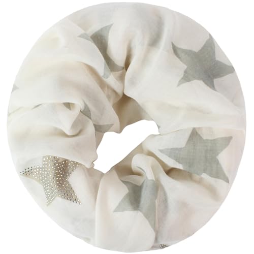 Gloop Loop schal leichterLangschal mit Sterne Muster Schlauchschal Tuch Viele Farben S201703 von Gloop