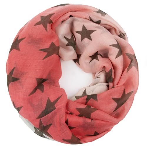 Gloop Loop schal leichterLangschal mit Sterne Muster Schlauchschal Tuch Viele Farben S201703 von Gloop