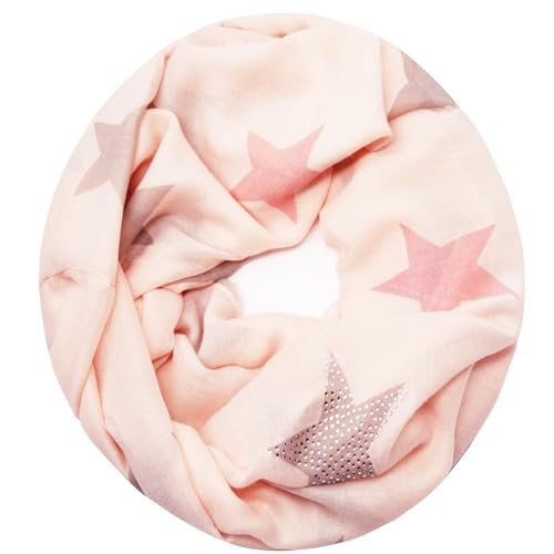 Gloop Loop schal leichterLangschal mit Sterne Muster Schlauchschal Tuch Viele Farben S201703 von Gloop