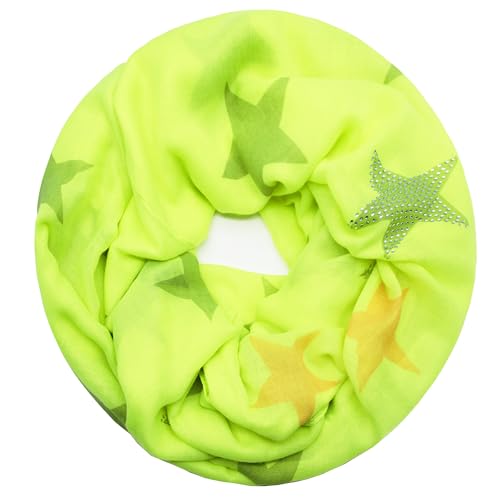 Gloop Loop schal leichterLangschal mit Sterne Muster Schlauchschal Tuch Viele Farben S201703 von Gloop