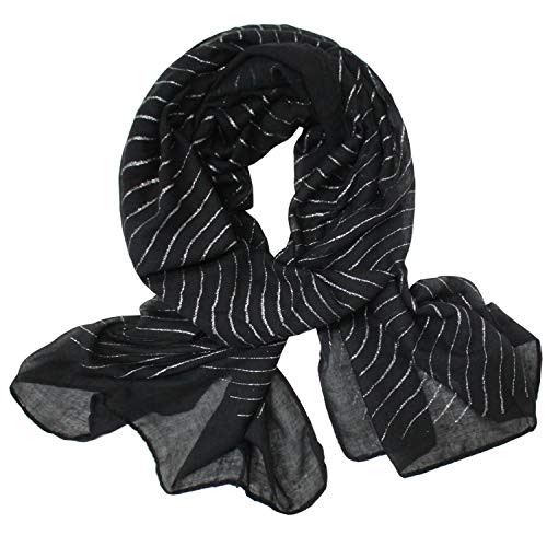 Gloop Schal Damen Loop schal leichter Langschal Schlauchschal Tuch (One Size, 02112a1 Schwarz) von Gloop