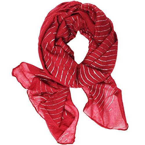 Gloop Schal Damen Loop schal leichter Langschal Schlauchschal Tuch (One Size, 02112a5 Rot) von Gloop