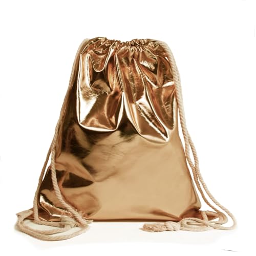 Gloop Turnbeutel Rucksack Gymbag Gym Bag Jutebeutel Sportbeutel beuteltasche in verschiedene Farbe/Design, Bronze, Einheitsgröße von Gloop