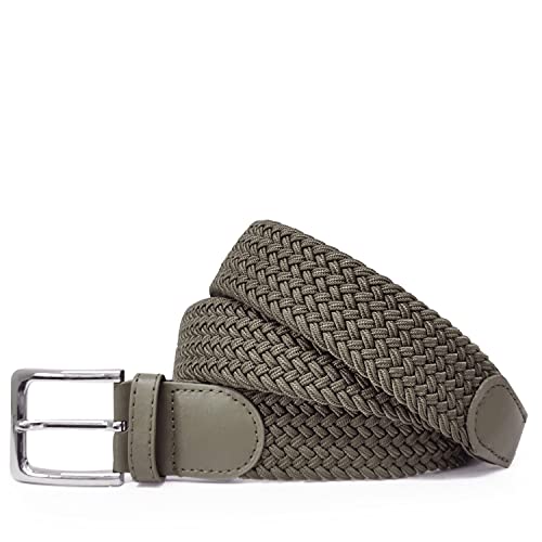 Gloop Unisex Elastischer Stoffgürtel Geflochtener Stretchgürtel Dehnbarer Gürtel für Damen und Herren Breite ca.3.5 CM von Gloop