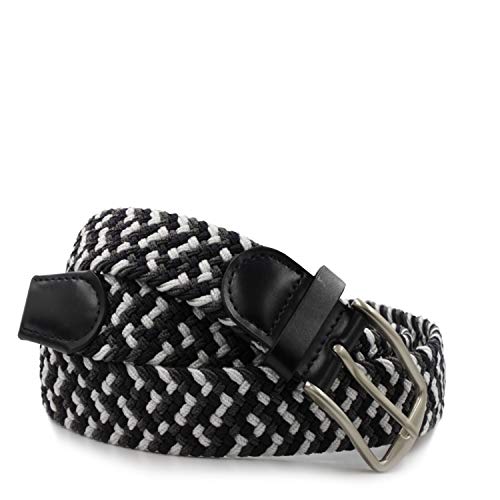 Gloop Unisex Gürtel Stretch, Leder für Damen und Herren 18730, 18732a6 Blu Scuro Nero, von Gloop