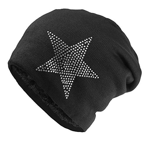 Gloop Unisex Slouch Beanie Mütze Unifarben Stern Muster Feinstrick Innenfutter Herbst Winter Frühling Cap Hut Gloop Unisex Slouch Beanie Mütze Unifarben Stern Muster Feinstrick Innenfutter Herbst Winter Frühling Cap Hut von Gloop