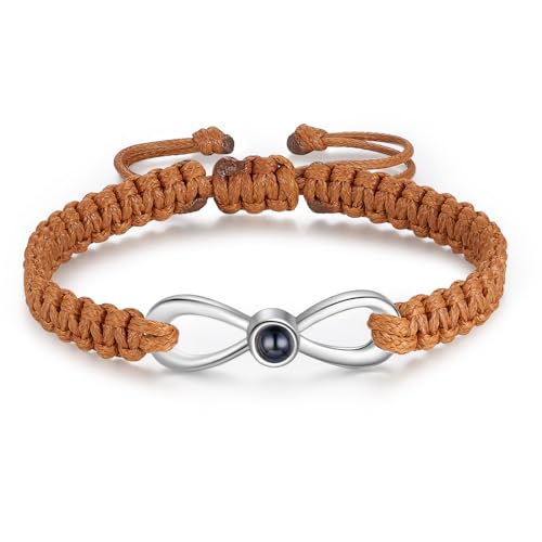 Glooraca Benutzerdefinierte Foto Armbänder Mit Bild Innen Personalisiertes Bild Armband für Mädchen Jungen Personalisierte Foto Geschenke für Männer Frauen Geburtstag Valentinstag (orange) von Glooraca