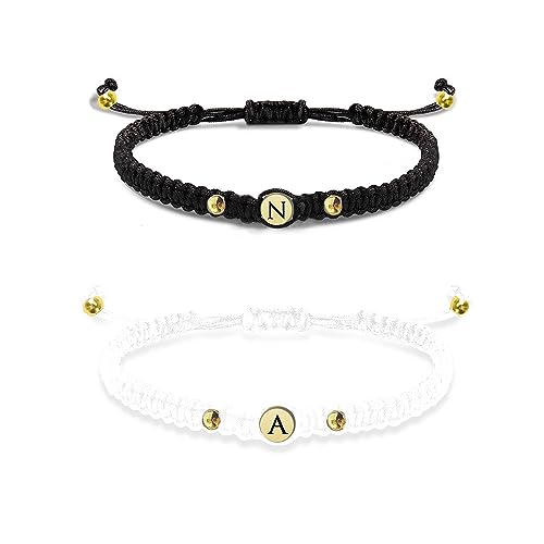 Glooraca Personalisierte Armbander für Paar mit Namen Custom Matching Paare Armbander für seine und ihre Beziehung Armband personalisiertes Geschenk für Männer Frauen (Style 1) von Glooraca