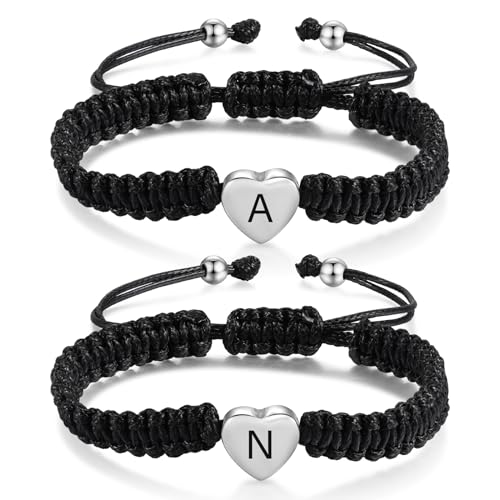 Glooraca Personalisierte Armbander für Paar mit Namen Custom Matching Paare Armbander für seine und ihre Beziehung Armband personalisiertes Geschenk für Männer Frauen (Style 12) von Glooraca