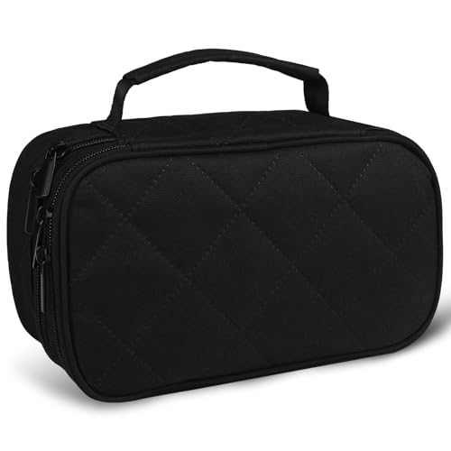 Gloppie Kosmetiktasche wasserdichte Make-up-Tasche Tragbare Multifunktionale Kulturtasche für Kosmetik und Pflegeartikel, Groß Make up Organizer Tasche Damen Reise, Schwarz von Gloppie