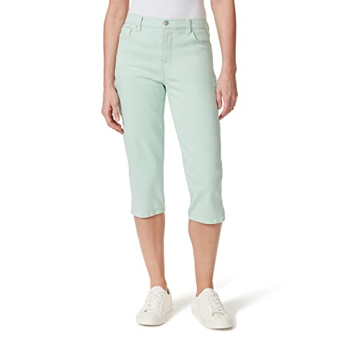 Gloria Vanderbilt Damen Amanda Capri Jeans, Jade Breeze Nieten, 44 von Gloria Vanderbilt