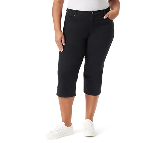 Gloria Vanderbilt Damen Amanda Capri mit High Rise Straight Standard, Schwarz, 50 Mehr von Gloria Vanderbilt