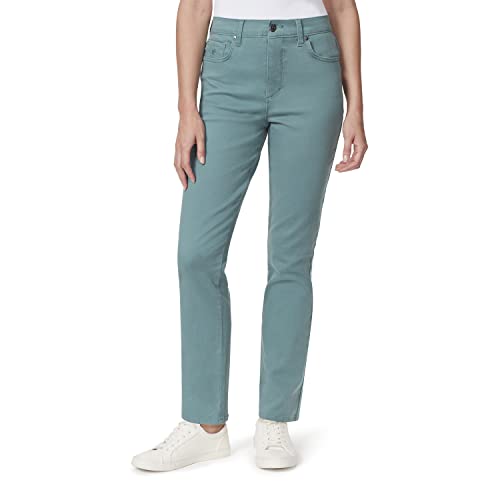 Gloria Vanderbilt Damen Amanda Classic High Rise Tapered Jeans, Ägäisches Blaugrün, 44 Kurze Schlauch von Gloria Vanderbilt