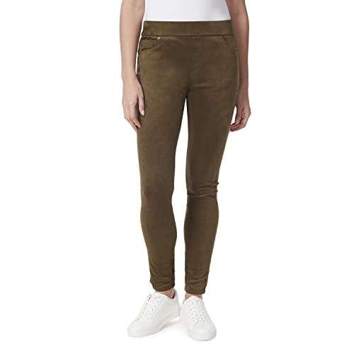 Gloria Vanderbilt Damen Avery Slim Schlupfhose Hose, Wacholder Olive-Wildlederimitat, 36 von Gloria Vanderbilt