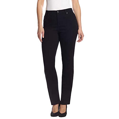 Gloria Vanderbilt Damen Amanda Classic High Rise Tapered Standard Jeans, Schwarz, 40 von Gloria Vanderbilt
