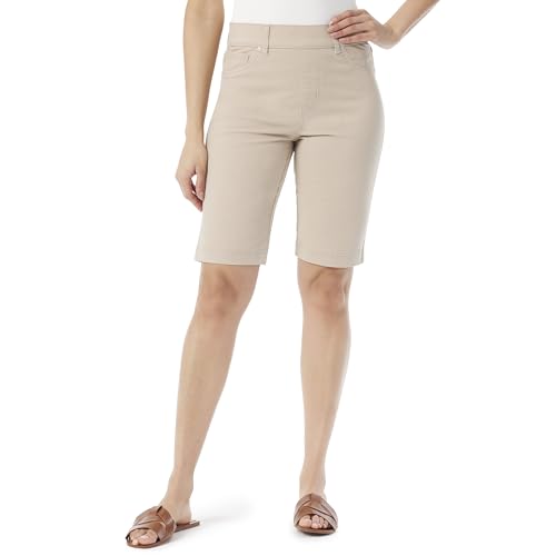 Gloria Vanderbilt Damen-Bermuda mit Shape-Effekt, hohe Taille, Standard, Staubiger Sand, 48 von Gloria Vanderbilt