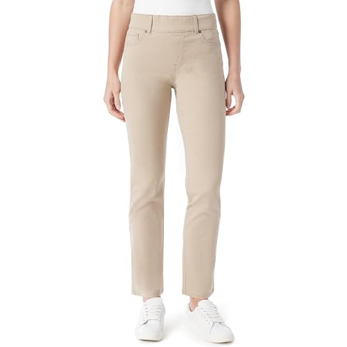 Gloria Vanderbilt Damen Shape Effect Pull on High Rise Straight Leg Standard Jeans, Flachs Weizen, 38 Gloria Vanderbilt Damen Shape Effect Pull on High Rise Straight Leg Standard Jeans, Flachs Weizen, 38 von Gloria Vanderbilt