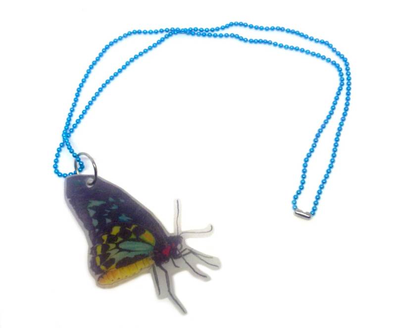 Spirituelle Tier Schmetterling Halskette. Handgezeichnete Abbildung. Pendelleuchte. Vintage Handmade Schmuck. Kraft Jewerly. Sofort Versandfertig von GloriaSanchezArtist