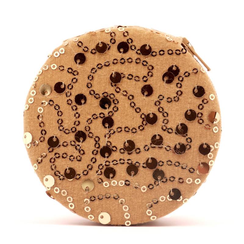 Pailletten Gold Phantasie Designer Runde Reißverschluss 7-Tage Reise Pille Fall Pillcase Hochzeit Box Pailletten Gold Phantasie Designer Runde Reißverschluss 7-Tage Reise Pille Fall Pillcase Hochzeit Box von GloriasPillCases