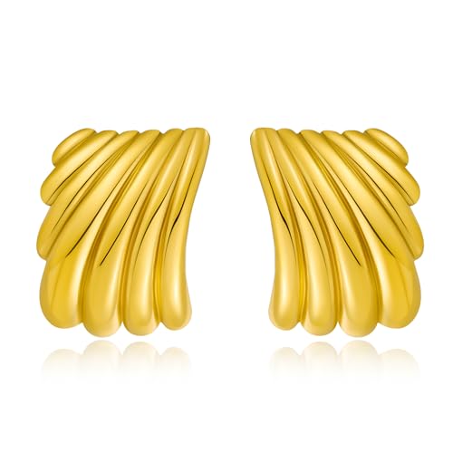 TENTMENTISE Gold Ohrringe Flügel Ohrringe zierliche Ohrringe Statement Ohrstecker Edelstahl Ohrringe, Edelstahl, Kein Edelstein von Glorig