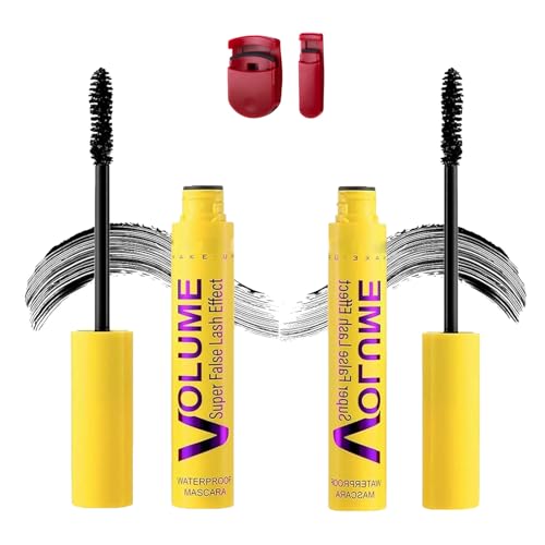 Bubble Mascara Volume, Length Formula for Bold, Waterproof Long-Lasting Mascara Clump-Proof Enhances the Natural Look, can be Layered to Boost Curl (2 PCS) von Glorihoby