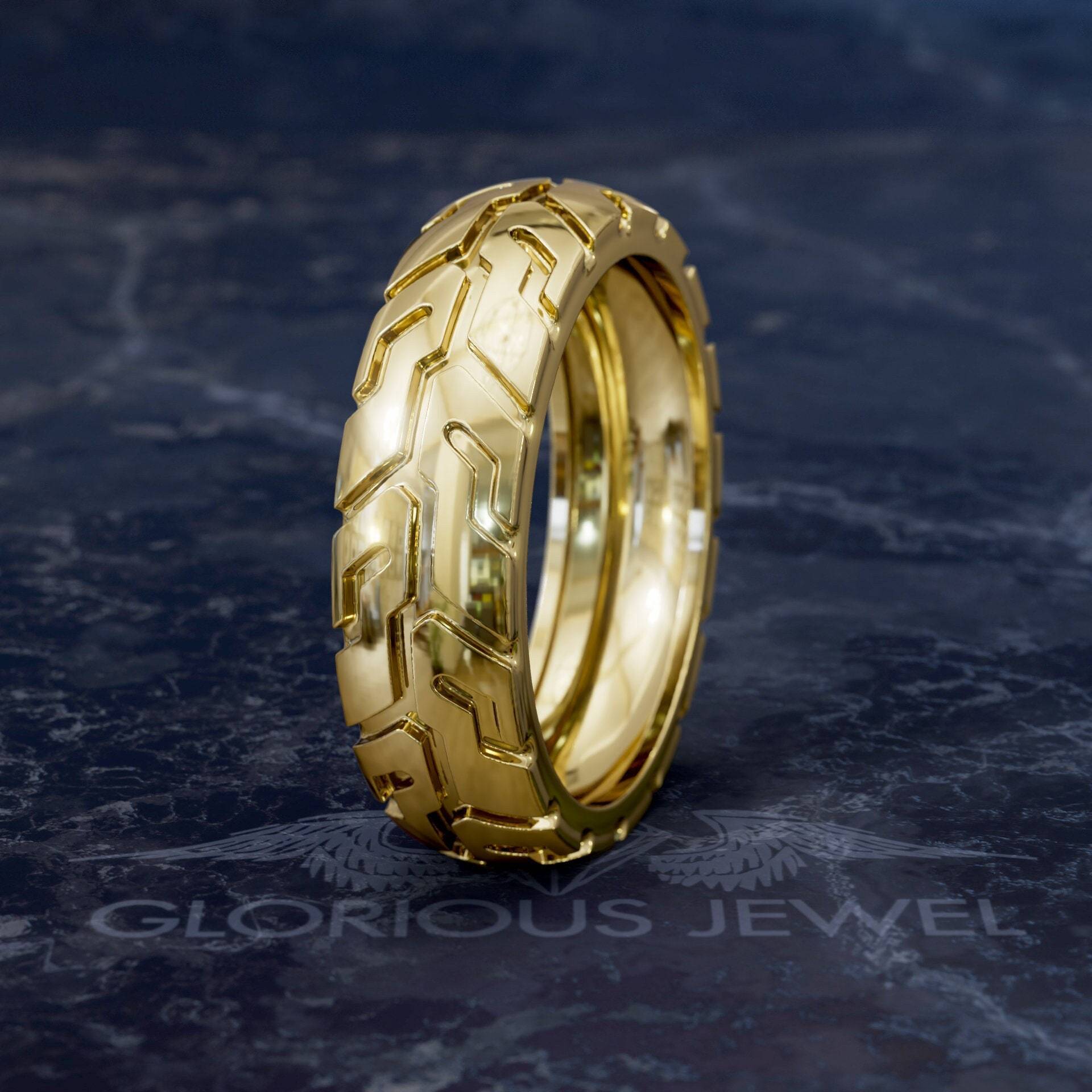 Reifentritte Hochzeitsband Handgemachter Auto Ring Aus Silber Oder Gold Reifentritte Hochzeitsband Handgemachter Auto Ring Aus Silber Oder Gold von GloriousJewelOnline