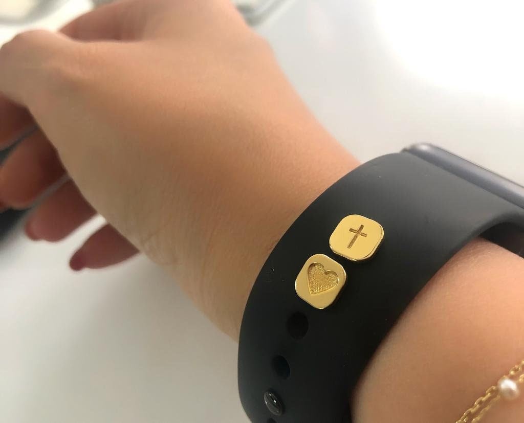 Apple Watch Kompatibel Zubehör Geburtsblume Uhrenband Horoskop Alphabet Emoji Uhren Charm von GlorriaSense