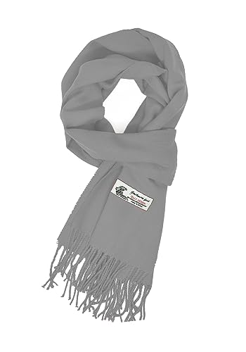 Glory Max Unisex einfarbiger Winterschal, Kaschmir-Gefühl, weich, klassisch, 183 x 30 cm, Hellgrau, 72" x 12" x 0.2" von Glory Max