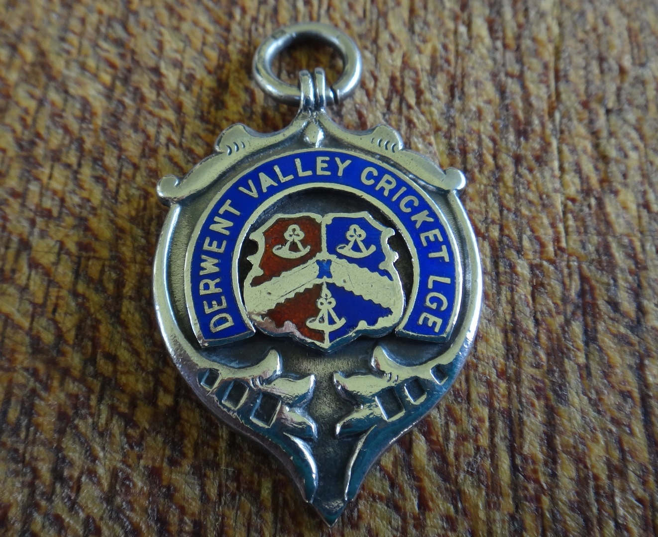 Antike Birmingham 1912 Unisex Emaille Und Sterling Silber Cricket Medaillon Fob Oder Anhänger Portofrei von GloryBeVintageWares