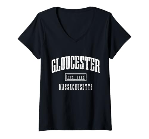 Damen Gloucester Massachusetts Souvenirs Pride T-Shirt mit V-Ausschnitt Damen Gloucester Massachusetts Souvenirs Pride T-Shirt mit V-Ausschnitt von Gloucester Massachusetts - Apparel & Gifts