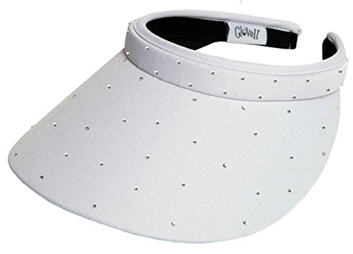 Glove It Damen White Slide On Visor Bling-Spulen-Visier, Einheitsgröße von Glove It
