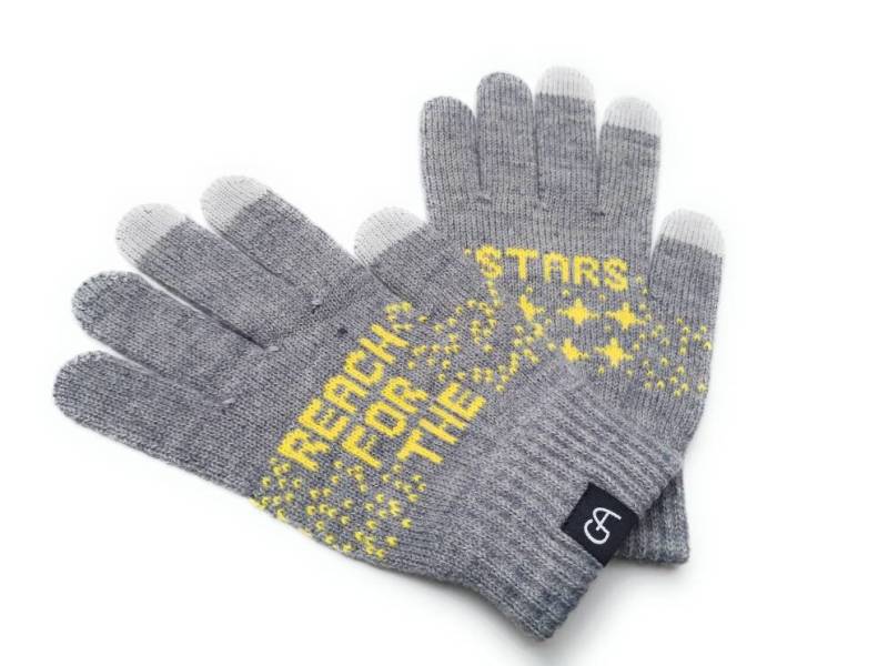 Touchscreen Winter Gestrickte Wolle Handschuhe Gemütlich Und Warm + Greif Nach Den Sternen | Sterne in Palmen von GloveActuallyTalks