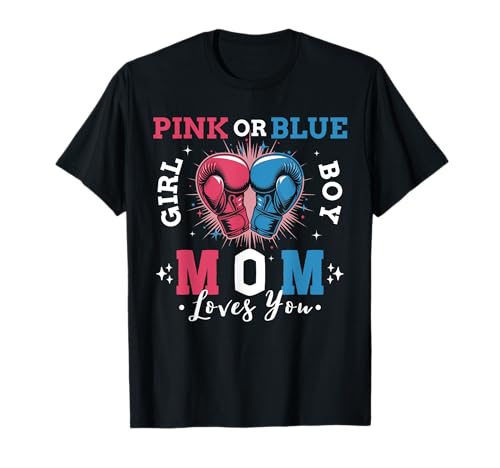 Gender Reveal Boxen, rosa oder blau, Mama liebt dich Boxer T-Shirt Gender Reveal Boxen, rosa oder blau, Mama liebt dich Boxer T-Shirt von Gloves Boxing Gender Reveal Boxer Boys Girl Family
