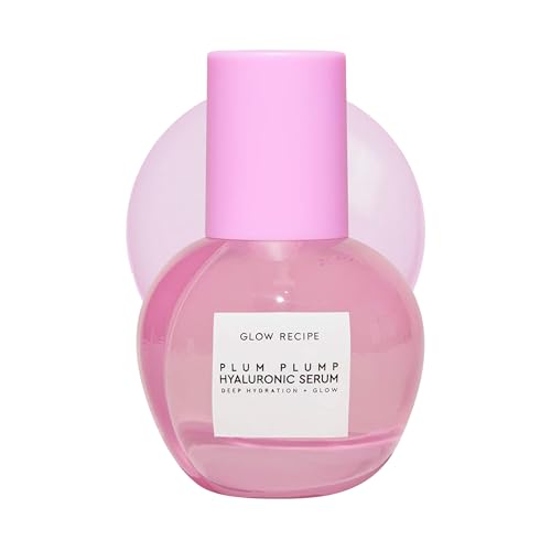 Glow Recipe Plum Plump Hyaluronsäure-Hautpflege-Serum – feuchtigkeitsspendende Hautpflege + Gesichtsserum für Frauen und Männer mit antioxidativer Pflaume + Vitamin B5 zur Reparatur der Hautbarriere von Glow Recipe