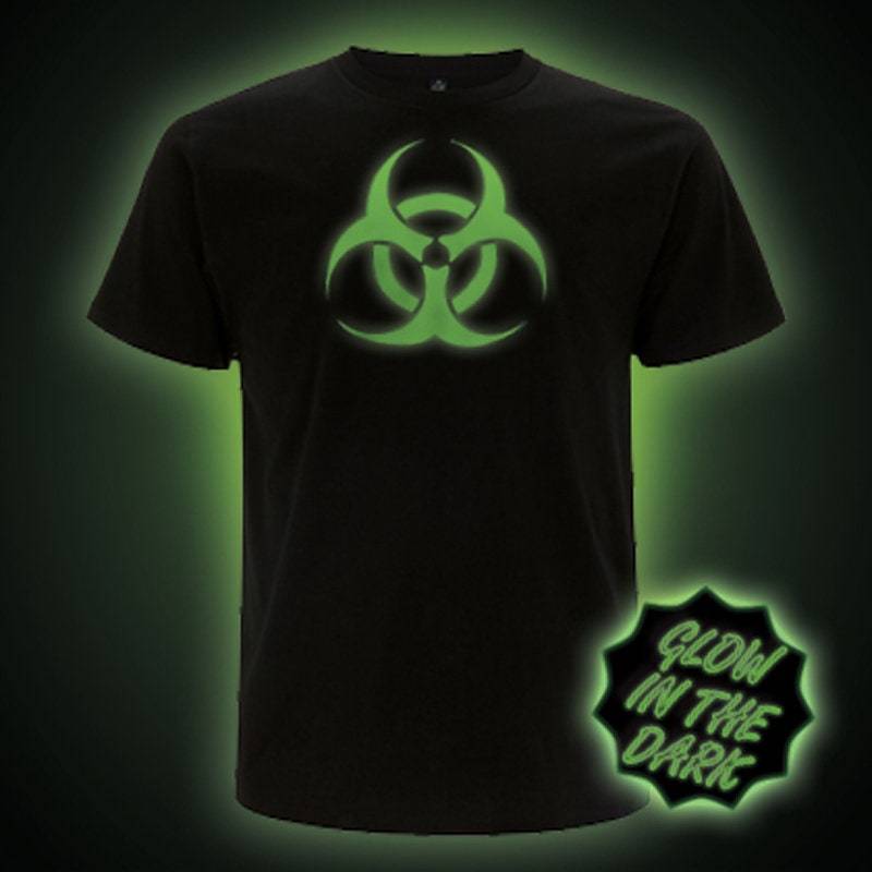 Glow in The Dark T-Shirt. Bio Hazard | Unisex Classic Fit Glow in The Dark T-Shirt. Bio Hazard | Unisex Classic Fit von GlowClothing