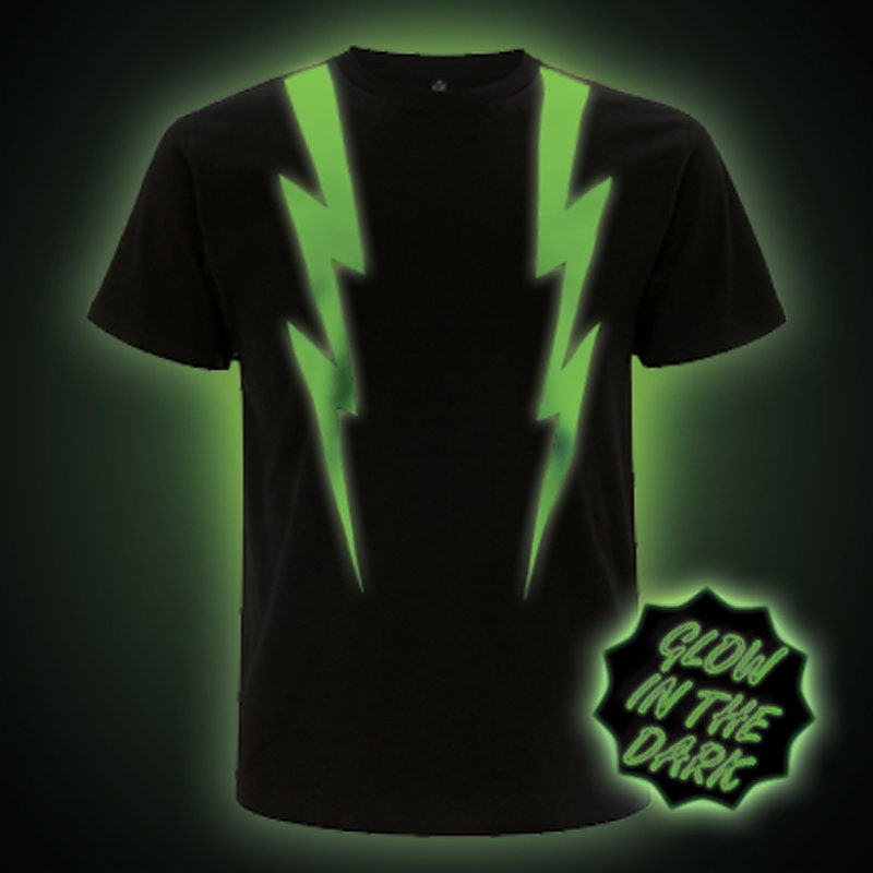 Glow in The Dark T-Shirt. Blitzeinschläge | Unisex Classic Fit Glow in The Dark T-Shirt. Blitzeinschläge | Unisex Classic Fit von GlowClothing