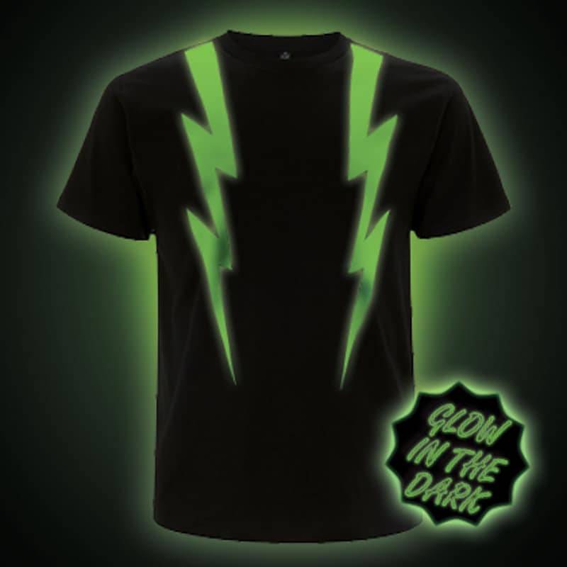 Glow in The Dark T-Shirt. Blitzeinschläge | Unisex Classic Fit Glow in The Dark T-Shirt. Blitzeinschläge | Unisex Classic Fit von GlowClothing