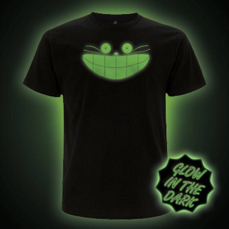 Glow in The Dark T-Shirt. Lächelnde Katze | Unisex Classic Fit Glow in The Dark T-Shirt. Lächelnde Katze | Unisex Classic Fit von GlowClothing