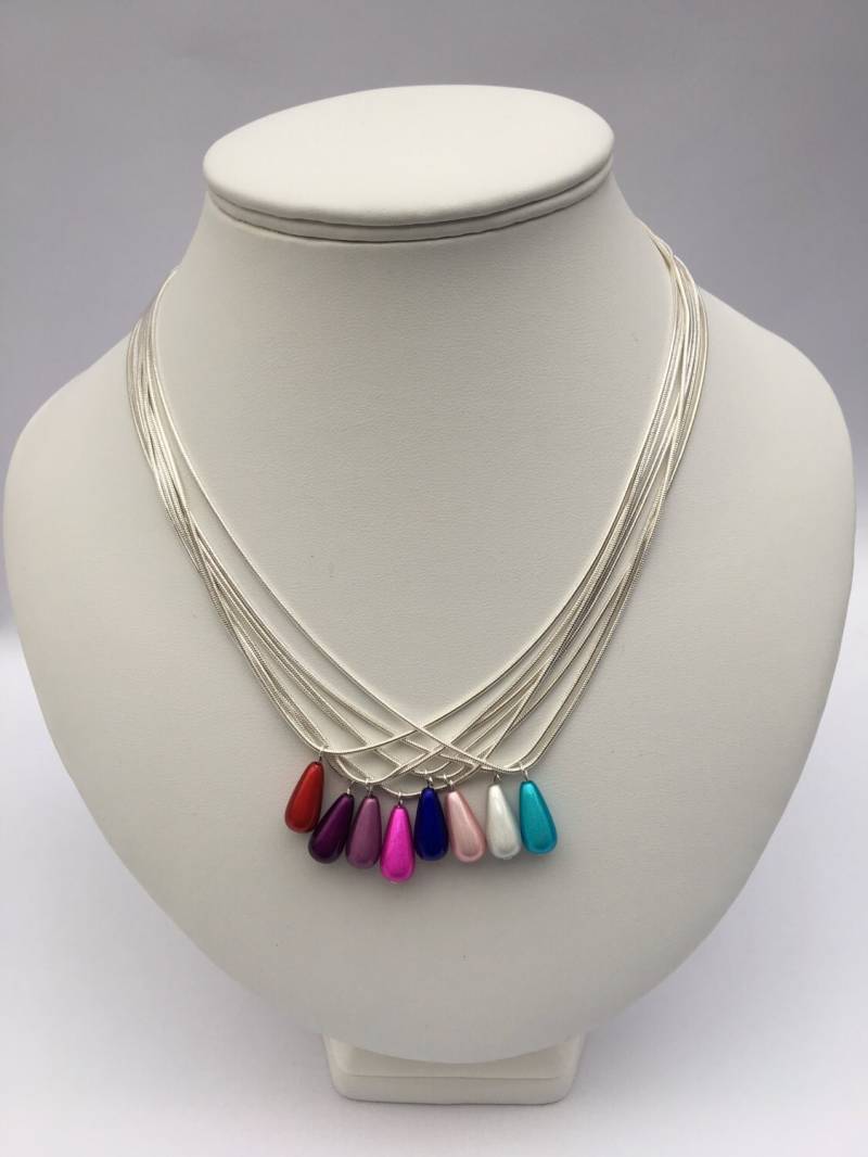 Reflektierende Leuchten Perle Tropfen Halskette Reflektierende Leuchten Perle Tropfen Halskette von GlowbeadsShop