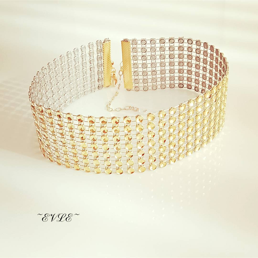Gold Strass Mesh Halsband, Ariana Stil Halsband Gold Strass Mesh Halsband, Ariana Stil Halsband von GlowbyVT