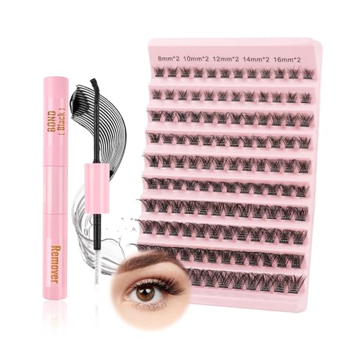 Glowing Win Einzelne Wimpern Extensions Set DIY Cluster Lashes Kit mit Lash Bond and Remover Individual Fake Lashes Extension Wimpernverlängerung 8-16mm Natürliche Künstliche Wimpern Cat Eye Glowing Win Einzelne Wimpern Extensions Set DIY Cluster Lashes Kit mit Lash Bond and Remover Individual Fake Lashes Extension Wimpernverlängerung 8-16mm Natürliche Künstliche Wimpern Cat Eye von Glowing Win