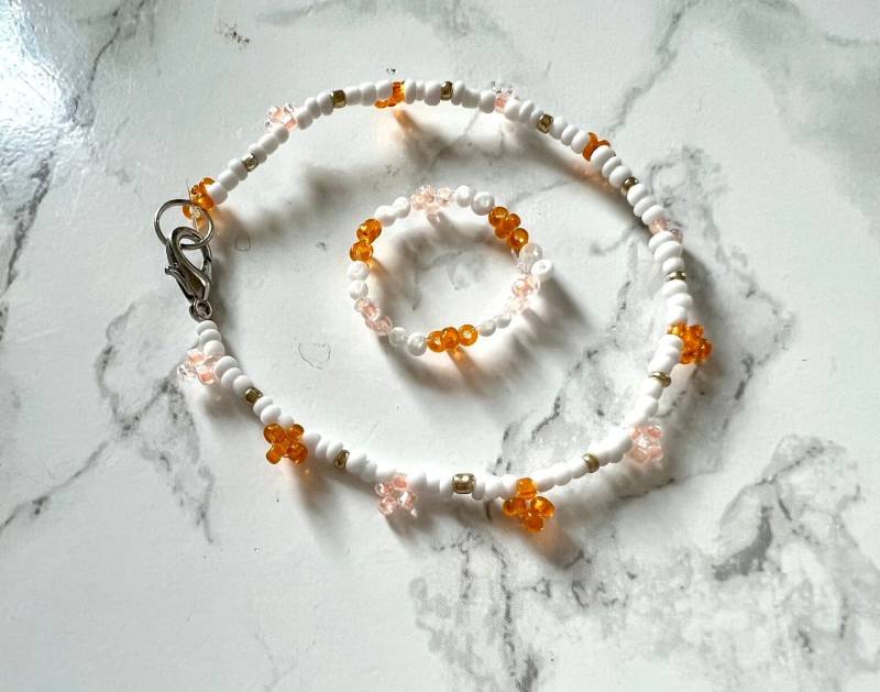 Aurora - Peach-Orange-Armband | Warmes Perlenarmband Perlen Schmuck Pfirsich Orange Gold Aurora - Peach-Orange-Armband | Warmes Perlenarmband Perlen Schmuck Pfirsich Orange Gold von GlowingCoDesigns