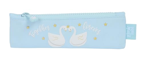 Glowlab CISNES Federmappe, Federmäppchen für Kinder, ideal für Kinder von 5 bis 14 Jahren, bequem und vielseitig, Qualität und Stärke, 20 x 60 cm, Hellblau, hellblau, Estándar, Casual von Glowlab