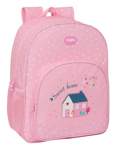 Glowlab KIDS SWEET HOME Schulrucksack, Kinderrucksack, Kinderrucksack, anpassbar an den Kinderwagen, ideal für Kinder im Schulalter, bequem und vielseitig, Qualität und Stärke, 33 x 14 x 42 cm, Rosa, von Glowlab