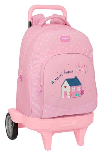 Glowlab Kids Sweet Home Großer Rucksack mit Rädern, kompakte Entwicklung, abnehmbar, ideal für Kinder unterschiedlichen Alters, bequem und vielseitig, Qualität und Widerstandsfähigkeit, 33 x 22 x 45 von Glowlab