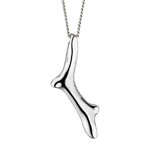 GLOWYBOX Korallen Ast Anhänger mit Kette 50 cm Silber 925 feinste Ausarbeitung 3D made in Germany, Ast Anhänger von GLOWYBOX