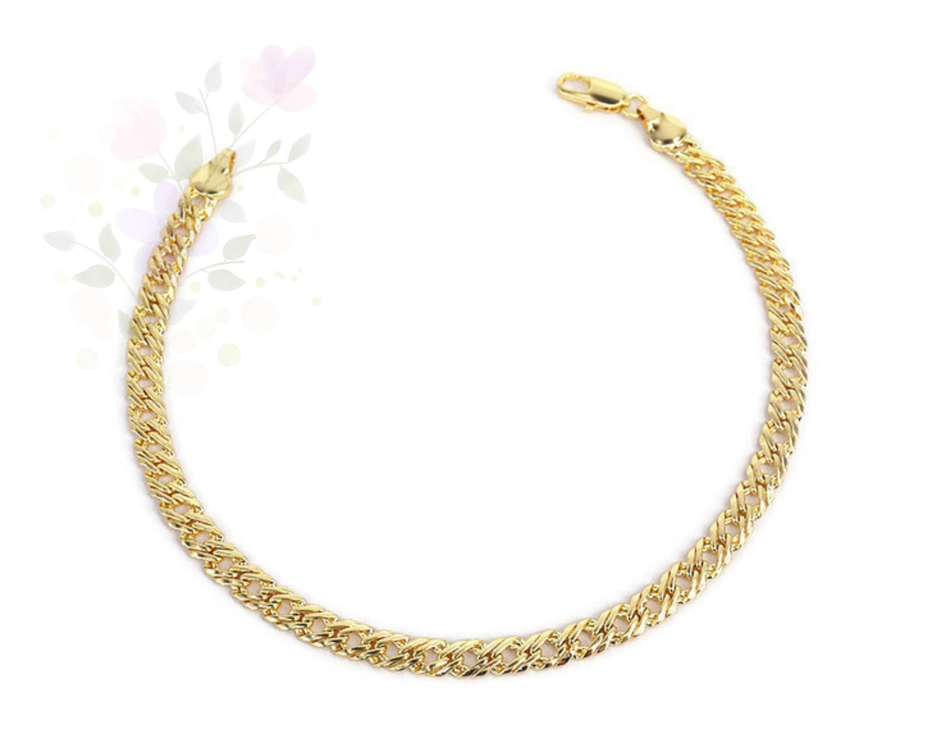 18K Gold Fußkettchen, Filled Armband, Filled Layering Goldkette Fußkettchen von GloyJewelry