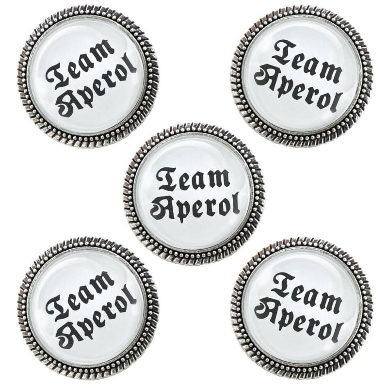 Gaudibrosche "'team Aperol'' 5Er Set | Trachtenanstecker Bronze Farbiger Pin Personalisiert Trachten Accessoire Gaudibrosche "'team Aperol'' 5Er Set | Trachtenanstecker Bronze Farbiger Pin Personalisiert Trachten Accessoire von GlubbalDE